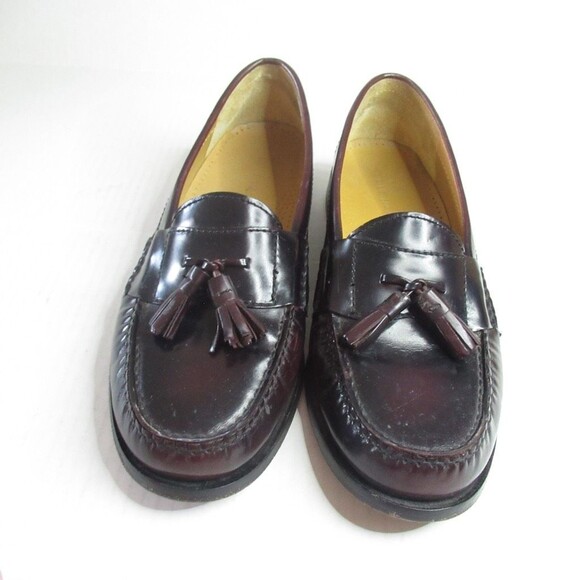 Cole Haan Mens Loafer Dress Shoes Brown Leather Pinch Tasseled Slip On 8.5D - Picture 4 of 7